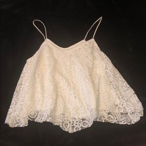 White lace tank top
